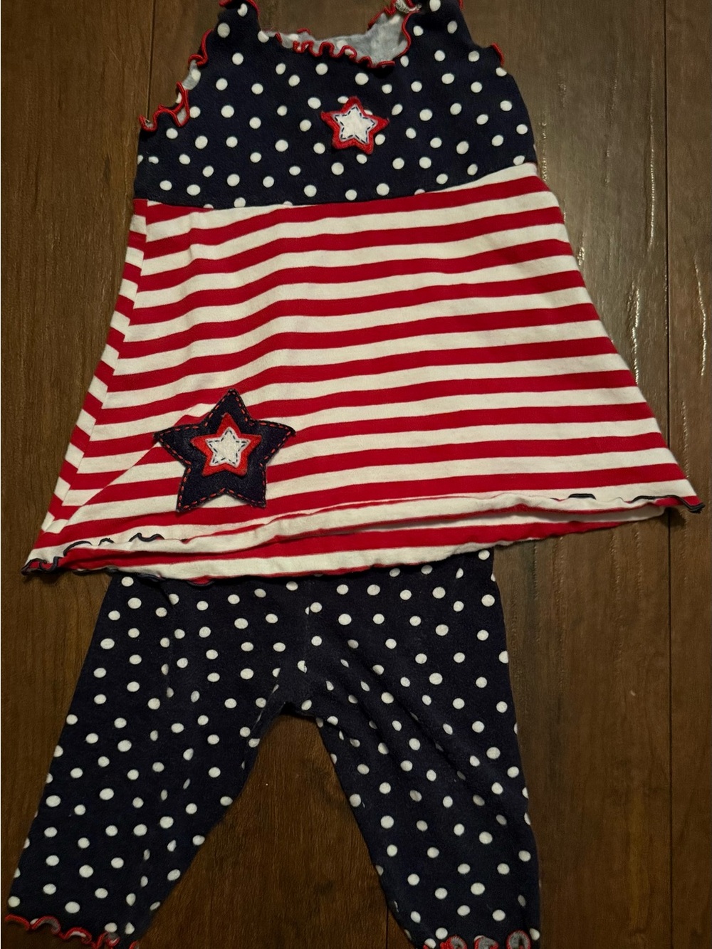 Baxter & Beatrice Girls' Red & Navy Star Stripe Set
